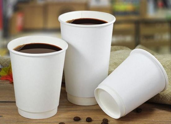 ISO9001 لیوان نوشیدنی قهوه کاغذی کرافت دو لایه 16oz برای کافه