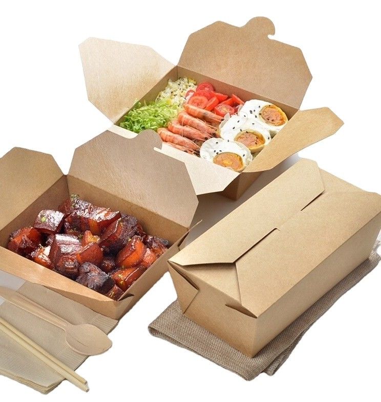 جعبه یکبار مصرف 55 اونس کاغذ چاپی زیست تخریب پذیر