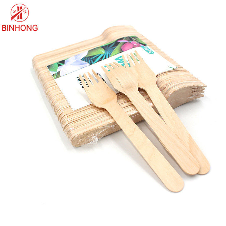 کارد و چنگال یکبار مصرف چوبی یک بار مصرف چوبی Birchwood تخریب پذیر