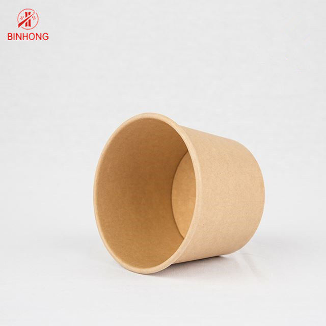 محفظه های یکبار مصرف کاغذی یکبار مصرف Eco Friendly 16oz با درب