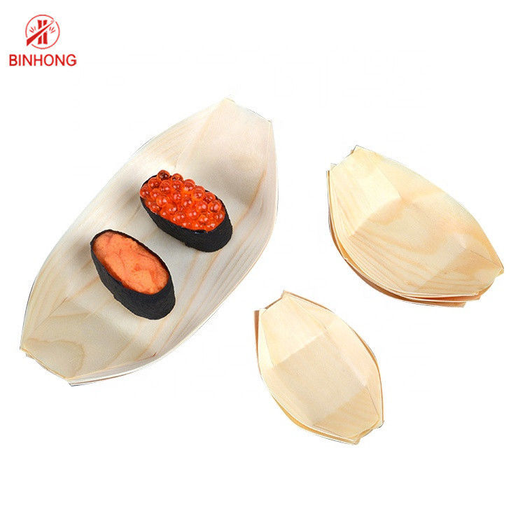 سینی قایق سوشی 24.5 * 12.5 سانتی متر ممتاز چوبی یکبار مصرف