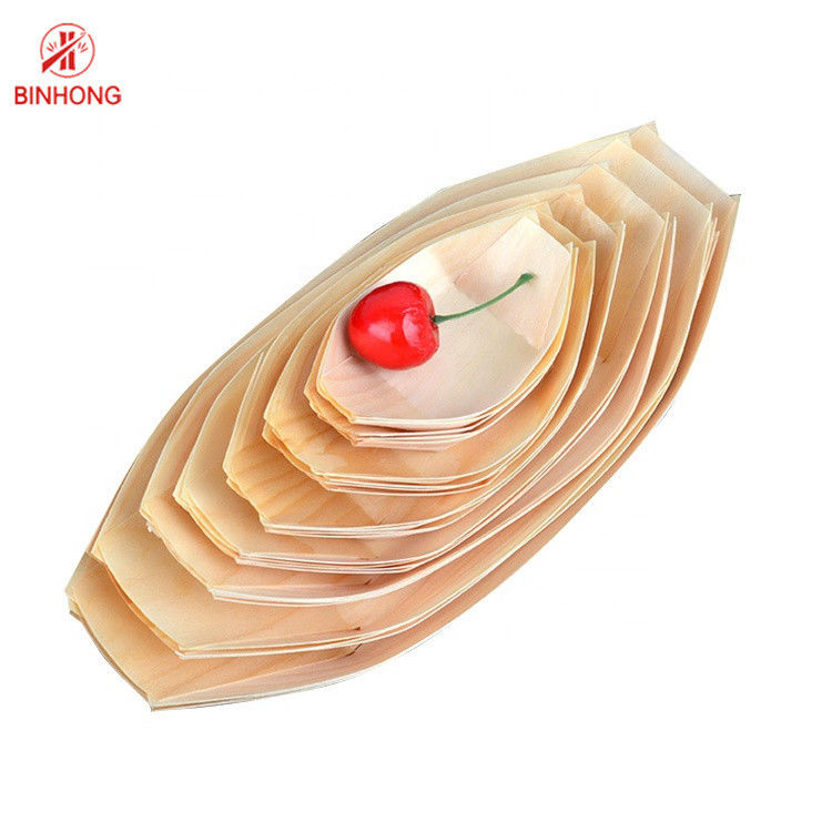 سینی قایق سوشی 24.5 * 12.5 سانتی متر ممتاز چوبی یکبار مصرف