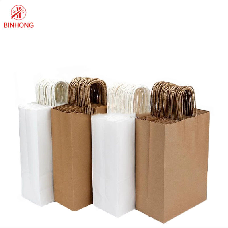 کیف ایستاده کاغذی 30 سانتی متری با دسته های پیچ خورده