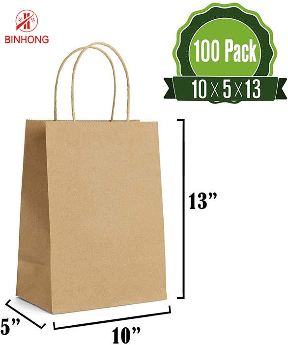 کیف دستی کاغذی کرافت 10 × 5 × 13 ”با دوام