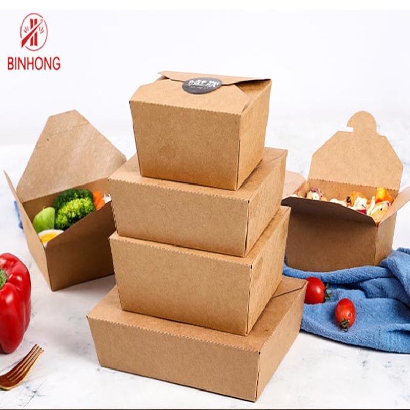 جعبه یکبار مصرف 55 اونس کاغذ چاپی زیست تخریب پذیر