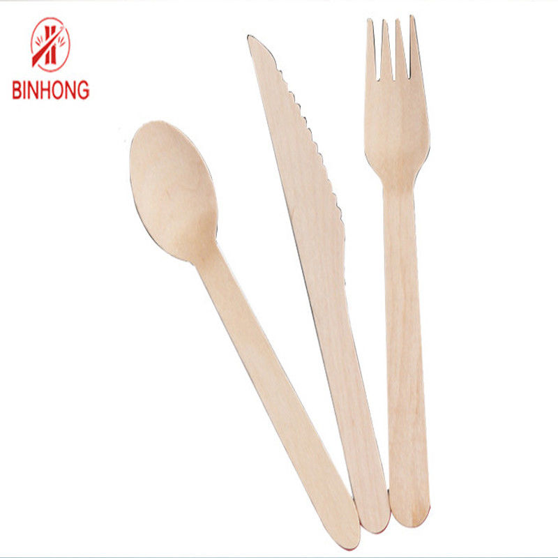 Oem Restaurant یکبار مصرف طبیعی چاقو قاشق چنگال چوبی کمپوست پذیر قابل تجزیه