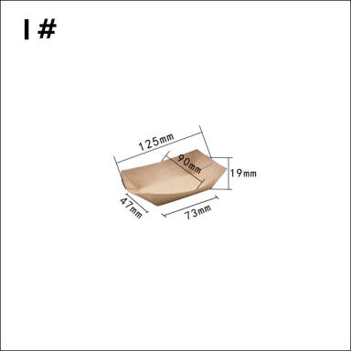 100 280 530ml ظرف قایق کاغذی کرافت برای گل برنج مرغ