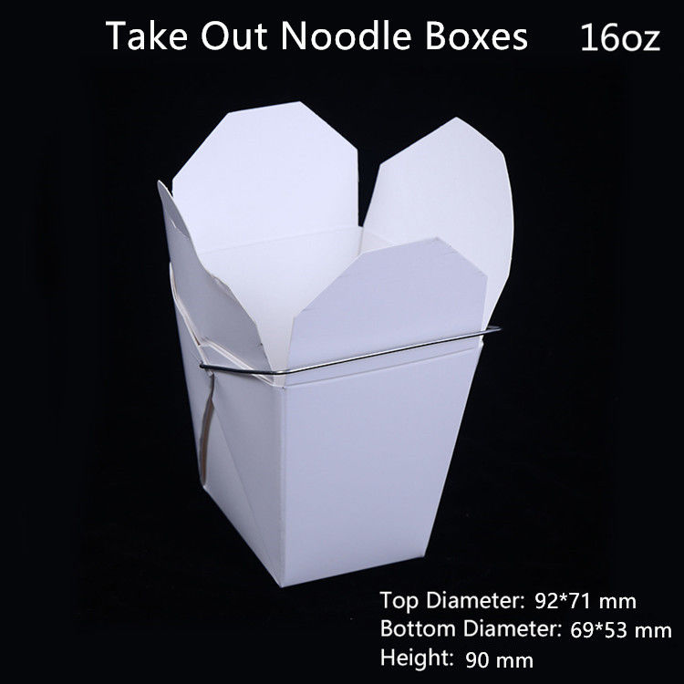 کاغذ چاپ رنگی Pantone Noodle Box 16 26 32oz با دستگیره