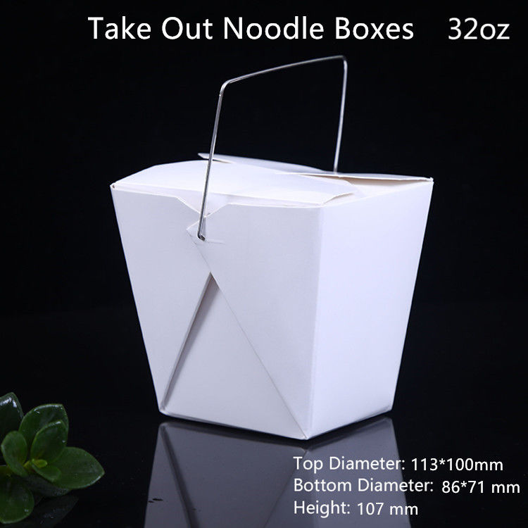 کاغذ چاپ رنگی Pantone Noodle Box 16 26 32oz با دستگیره