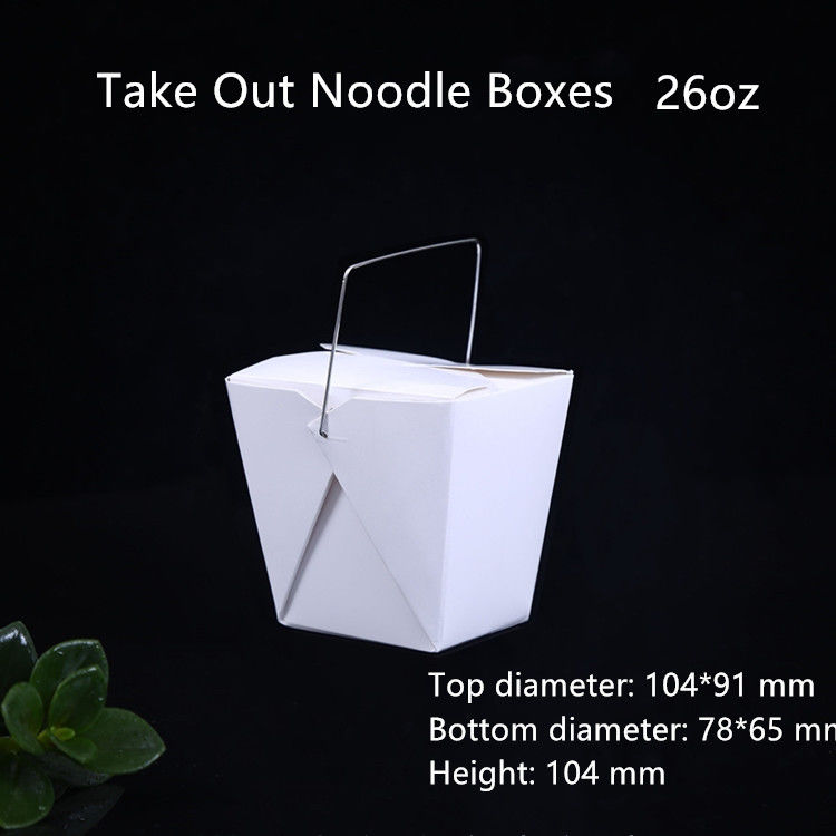 کاغذ چاپ رنگی Pantone Noodle Box 16 26 32oz با دستگیره