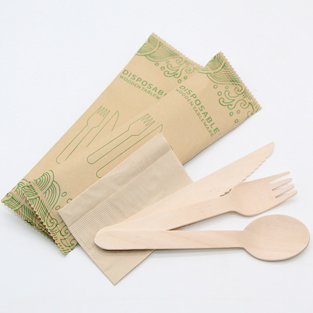 Non-Toxic Chemical-Free Wooden Cutlery Fork Spoon Knife for Health Conscious Consumers