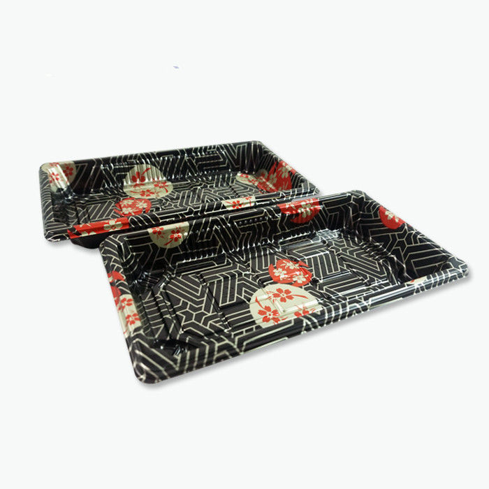 سینی سوشی یکبار مصرف پلاستیکی OEM PS با درب ضد مه