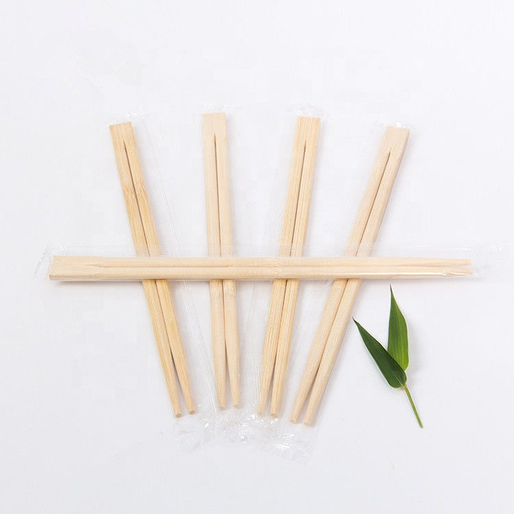 چوب دستی های یکبار مصرف مربع طبیعی Mao Bamboo با آستین پلاستیکی