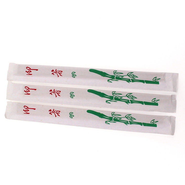 چوب دستی های یکبار مصرف مربع طبیعی Mao Bamboo با آستین پلاستیکی