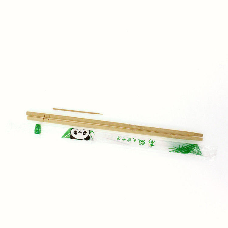 چوب دستی های یکبار مصرف مربع طبیعی Mao Bamboo با آستین پلاستیکی